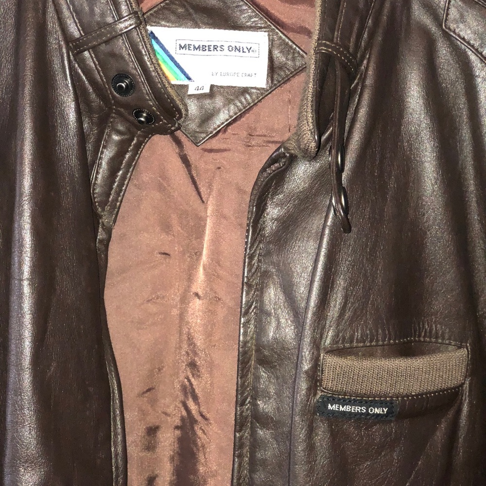Vintage leather Members Only Jacket.